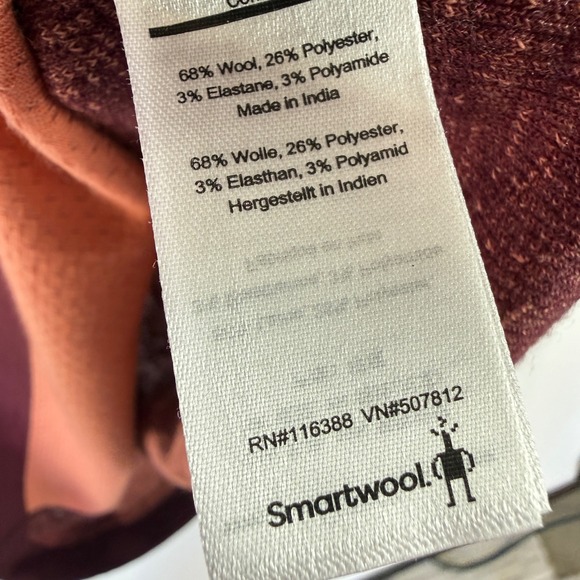 Smartwool Intraknit 250 Hoodie Womens L Maroon Excellent Merino Wool Pullover - Picture 6 of 10